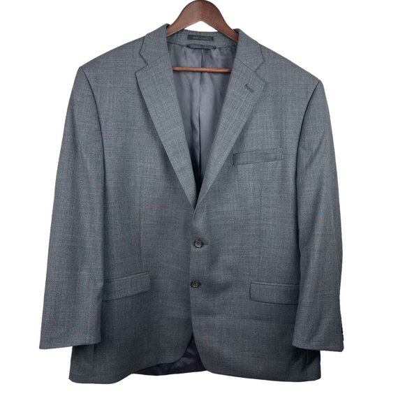 Lauren Ralph Lauren Blazer Jacket Mens 50R Gray Wool Sport‎ Coat Single Breasted